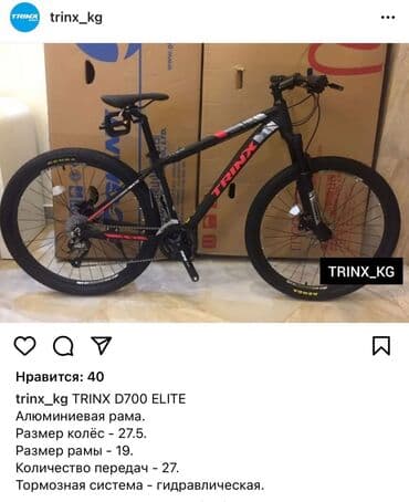 стрит велосипеды: Тоо велосипеди, Trinx, Велосипед алкагы L (172 - 185 см), Алюминий, Жаңы — 8