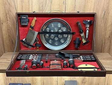 Полевой набор для шашлыка/гриля в чемодане Комплект в деревянном at lalafo.kg Полевой набор для шашлыка/гриля в чемодане Комплект в деревянном