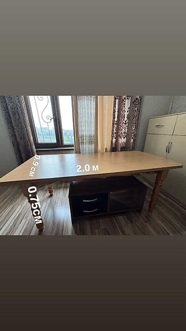 Стол для зала, Б/у, Не раскладной, Прямоугольный at lalafo.kg Стол для зала, Б/у, Не раскладной, Прямоугольный