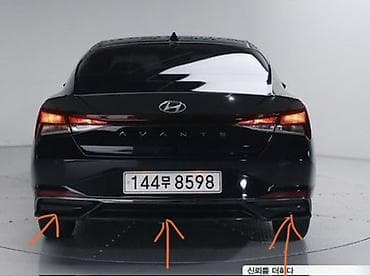 обмен на 21099: Задний диффузор/юбка бампера для Hyundai Avante (Elantra) CN7 - — 1