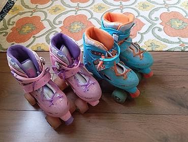 Детские скейты: Детские роликовые коньки, 2 пары. - Пара №1: классические — 1