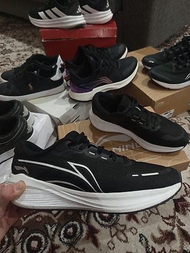 ноокен масы: Кроссовки для бега/тренировок - Цвет: черный с белыми акцентами - — 2