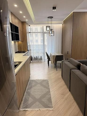 osh flat: 3 комнаты, ул. Чынгыз Айтматова Агентство недвижимости, Можно с животными, от 1 года, от 3 месяцев, от 6 месяцев, С мебелью полностью — 8