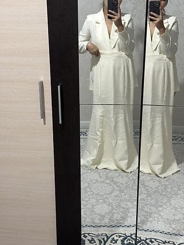 Костюм с юбкой, Модель юбки: Годе, Макси, Пиджак, Made in KG, S, M