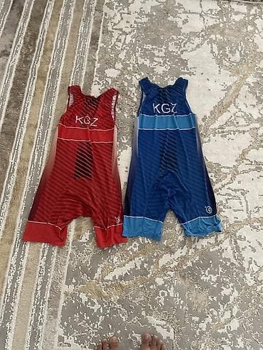 прямые джинсы: Борцовские трико Asics KGZ (классические цвета: красный и синий) - — 1