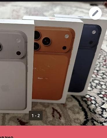 lark m2: IPhone 17 Pro Max, Б/у, 256 ГБ, Оранжевый, Кабель, Коробка, 100 % — 1