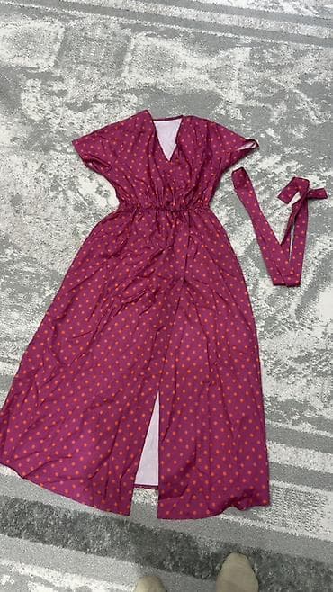 Повседневное платье, Длинная модель, Шифон, M, L — 8