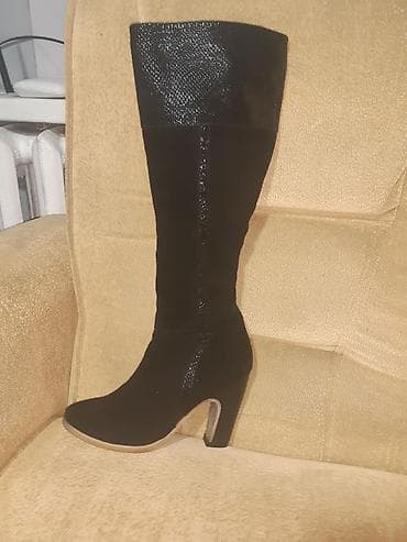 кожа бишкек: Сапоги, 38, Berkonty, Новый, цвет - Черный, Самовывоз — 3