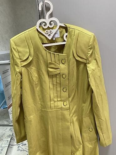 Пальто, Осень-весна, По колено, Приталенная модель, M