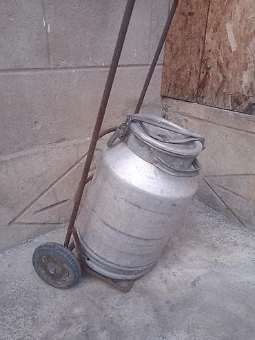 Декор для дома и сада: Алюминиевая молочная фляга с герметичной крышкой и защёлкой + ручная — 3