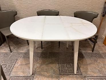berber mirror second hand: Кухонный стол и стул, Самовывоз, цвет - Белый — 2