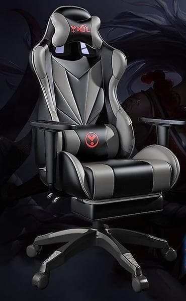 накидки на кресла: Игровое кресло, Новый, С колесиками, цвет - Белый, Экокожа — 5