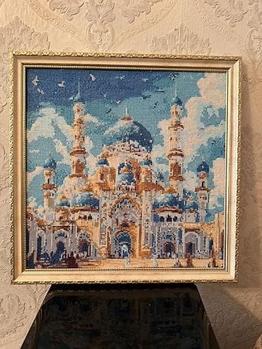 дворец: Картина «Восточный дворец» алмазной мозаикой в багетной раме. - — 1