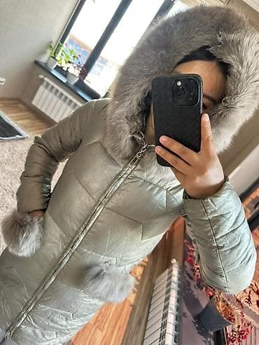 chemodany бишкек фото: Стёганое зимнее пальто-пуховик женское - Цвет: серебристо-серый, с — 2
