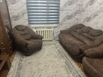 супер удобный диван: Комплект мягкой мебели, Б/у, Самовывоз, цвет - Коричневый — 6