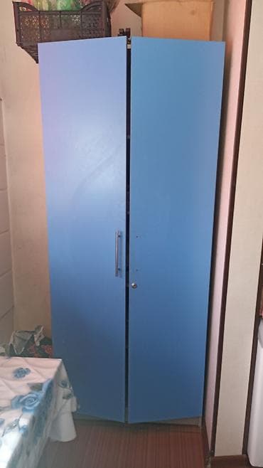 Мебель: Двухдверный шкаф-пенал для кухни/хозблока - Материал: ЛДСП - Цвет — 2