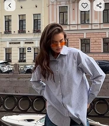 fito lida: Женская рубашка в полоску — базовая модель на каждый день. - Цвет — 2