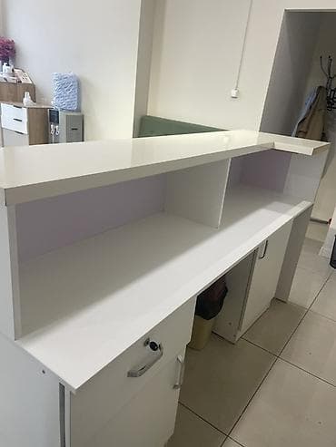 Ресепшн/стойка администратора, глянцевая, белая. - Современный — 4