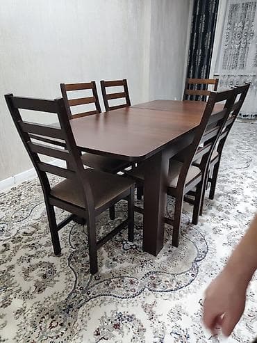 Стол и стул для зала, цвет - Коричневый — 2