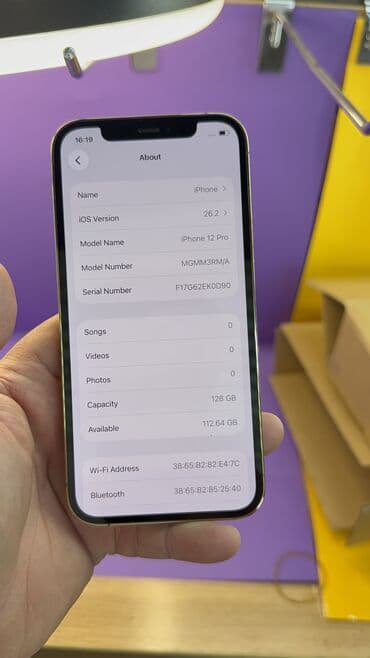 Автоунаа электроникасы: IPhone 12 Pro, Колдонулган, 128 ГБ, Куту, 100 % — 8