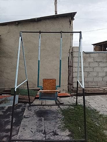 кресло лежак для дома: Садовые качели Металл, Со спинкой, Без крыши — 1