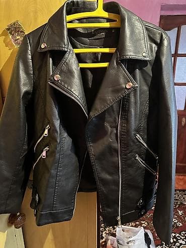 платье кожа: Кожаная косуха E-LISMAN + шелковое платье макси 1) Куртка-косуха - — 1