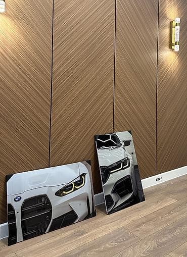 Декор жана интерьер: Led картина с изображением передней части BMW на глянцевом — 2