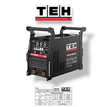 stick: Инверторный сварочный аппарат TEH TWA400 MMA200 - Тип: MMA (ручная — 1