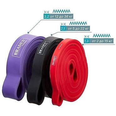 спортивная резинка: 🔥 Фитнес резинки (набор) Нагрузка 6–57 кг Подходят для дома и зала ✔ — 4