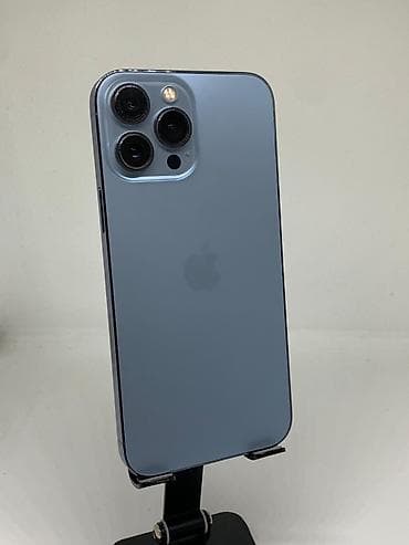 IPhone 13 Pro Max, Б/у, 256 ГБ, Голубой, Защитное стекло, Чехол, 78 %