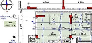pro group: 1 комната, 52 м², Элитка, 8 этаж, Дизайнерский ремонт — 7
