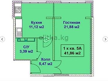 1 комната, 42 м², 108 серия, 7 этаж, Готовая ПСО (под самоотделку)