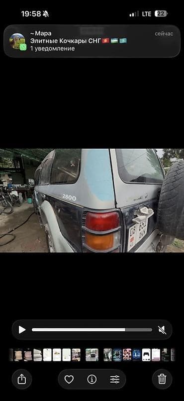 круглый: Mitsubishi Pajero: 1994 г., 2.8 л, Механика, Дизель, Внедорожник — 4