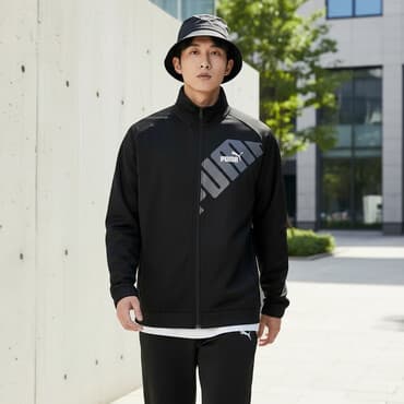 купить плащ дождевик мужской: Мужская толстовка, S, Puma, Новый, цвет - Черный, Бесплатная доставка — 1