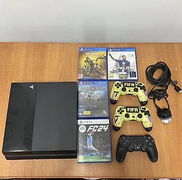 Видео оюндар: Продаю консоль PlayStation 4 Fat с играми и с тремя джойстиками — 1