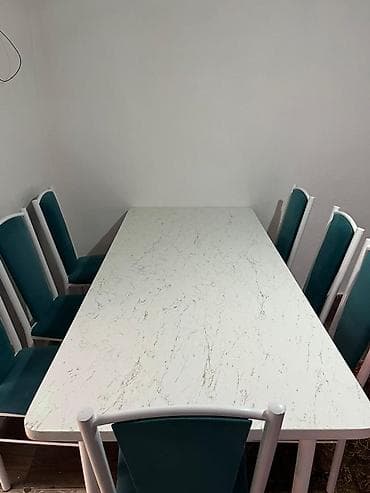 Дом и сад: Кухонный стол и стул, Б/у, Самовывоз, цвет - Белый — 5