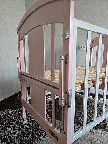 мишка кастюм: Детская кроватка манеж - Материал: массив/реечное основание из — 7