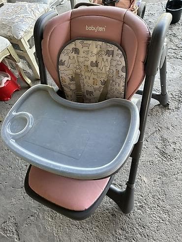 копилка сейф: Детский стульчик для кормления Babyton - Удобное мягкое сиденье с — 1
