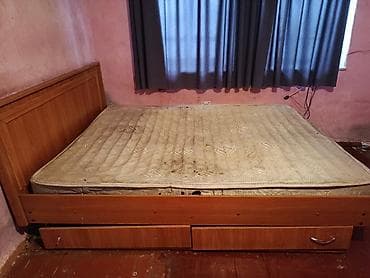 продам раскладушку: Двуспальная кровать с изголовьем и выдвижными ящиками - Размер — 2