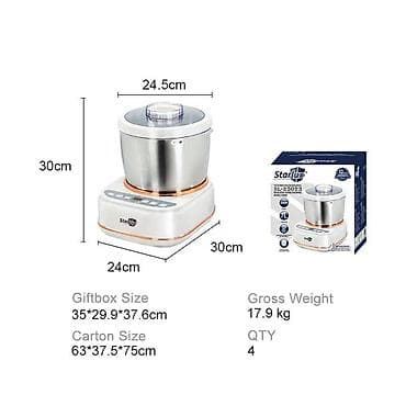 Тестомес Starlux SL-2503 - Вместимость чаши: 7 л - Мощность: 200 Вт -