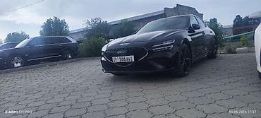 genesis gv70: Genesis G70 — спортивный седан в черном цвете с выразительной решеткой — 1