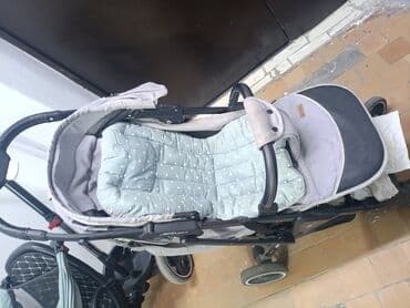 детская коляска для кукол: Коляска, цвет - Серебристый, Б/у — 9