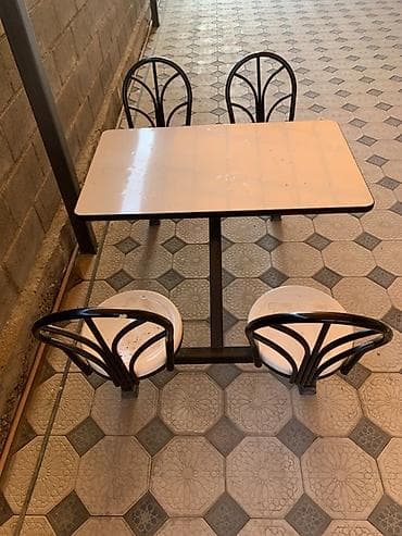 раскладной стол стул: Стол и стул для кафе, Б/у — 2