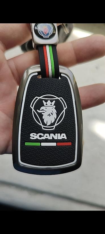 ключ рыбка на мерс: Брелок-ключница Scania с карабином - Дизайн: фирменная эмблема Scania — 2