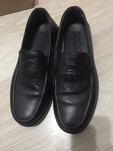 обувь ecco: Лоферы, 35.5, Ecco, Б/у, цвет - Черный, Самовывоз — 1