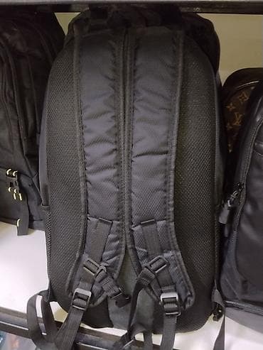Сумки: Рюкзак FAQQN (надпись на ярлыке: Capacity 15+5 L), черный. - Объем — 3