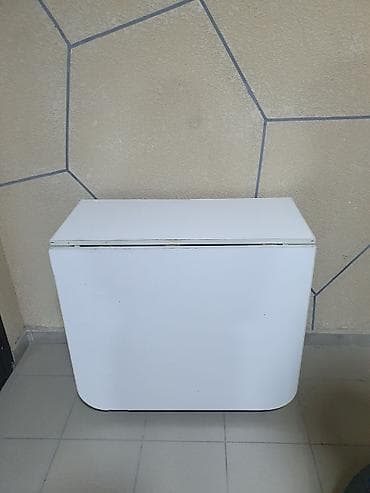 small table: Складной обеденный стол-книжка + табурет. - Цвет: белый. - — 2