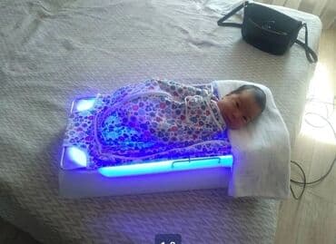 Фотолампа от желтушки. Светодиодная безопасная лампа. Маска на глаза