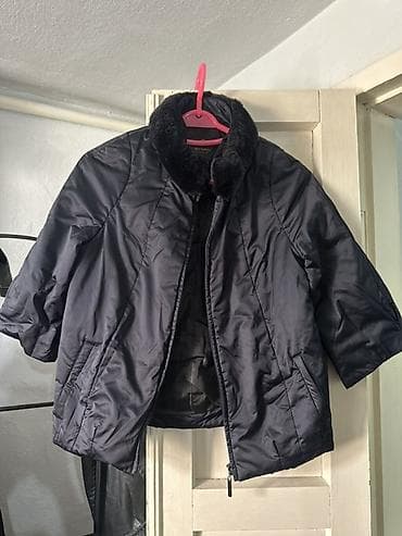 Айымдардын кийими: Женская укороченная куртка черного цвета. - Материал верха: плотная — 5