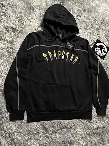 Толстовки: Худи Trapstar с капюшоном - Цвет: черный - Принт: крупный фирменный — 2